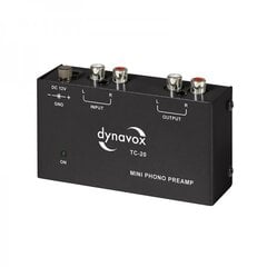 Dynavox TC-20 phono preamplifier, black / priekšpastiprinātājs atskaņotājam, melns цена и информация | Аудиоколонки | pigu.lt