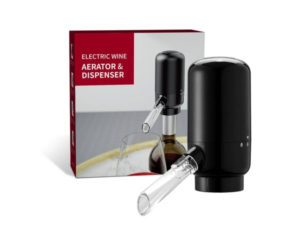 Elektrinis vyno dozatorius, juodas kaina ir informacija | Virtuvės įrankiai | pigu.lt