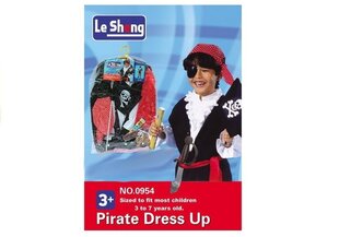 Karnavalinis kostiumas Piratas, juodas kaina ir informacija | Karnavaliniai kostiumai | pigu.lt