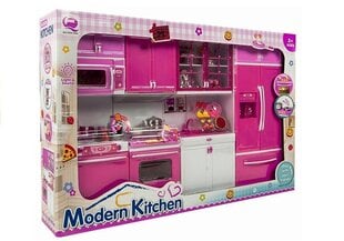 Žaislinė virtuvėlė su priedais, rožinė kaina ir informacija | Žaislai mergaitėms | pigu.lt