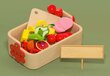 Žaislinis medinių vaisių rinkinys dėžutėje kaina ir informacija | Žaislai mergaitėms | pigu.lt