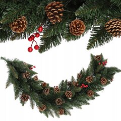 Dirbtinė Kalėdinė girlianda su kankorėžiais Kadax K5567, 115 cm kaina ir informacija | Eglutės, vainikai, stovai | pigu.lt