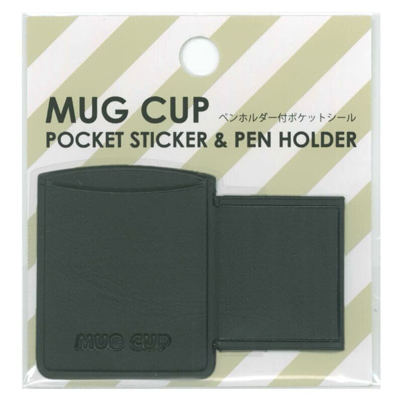 Prilimpantis rašiklio laikiklis su kišenėle Nakabayashi Mug Cup DMS-SD, S dydis, juodas kaina ir informacija | Kanceliarinės prekės | pigu.lt