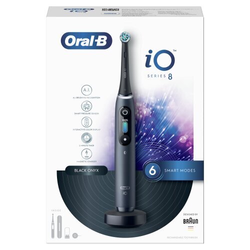 Prekė su pažeidimu.Oral-B iO8 Series Black Onyx kaina ir informacija | Prekės su pažeidimu | pigu.lt