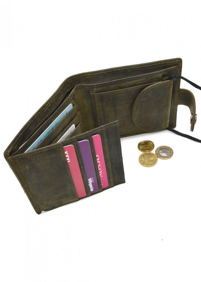 Odinė piniginė vyrams GreenBurry Vintage 325-30 цена и информация | Vyriškos piniginės, kortelių dėklai | pigu.lt
