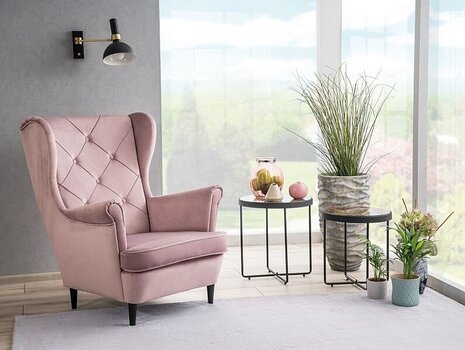 Товар с повреждением. Кресло Signal Meble Lady, розовое цена и информация | Товары с повреждениями | pigu.lt