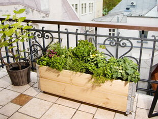 Gėlių lysvė su ratukais Herbs Box, 1200 x 400 x 195 mm kaina ir informacija | Šiltnamiai | pigu.lt