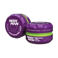 Plaukų formavimo vaškas Nishman Hair Styling Wax 04 Rugby vyrams, 100 ml цена и информация | Средства для укладки волос | pigu.lt