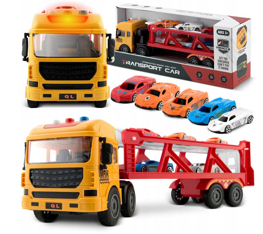 Žaislinis vilkikas su automobiliais Ricokids kaina ir informacija | Žaislai berniukams | pigu.lt