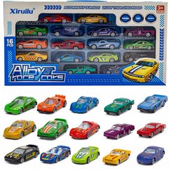 Žaislinių automobilių rinkinys, 16 vnt. kaina ir informacija | Žaislai berniukams | pigu.lt