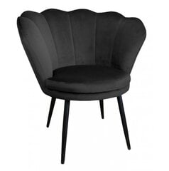 Svetainės fotelis Shell Decorates, juodas kaina ir informacija | Svetainės foteliai | pigu.lt