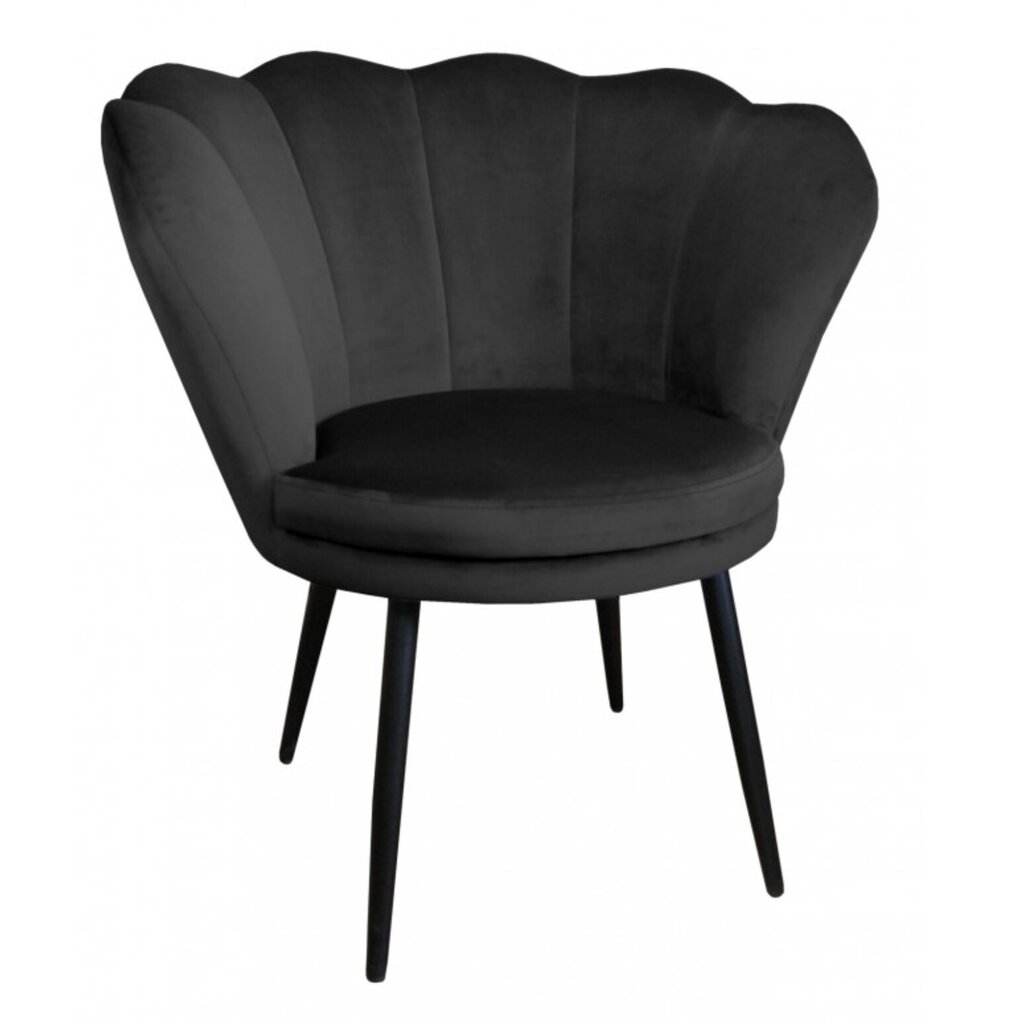 Svetainės fotelis Shell Decorates, juodas цена и информация | Svetainės foteliai | pigu.lt