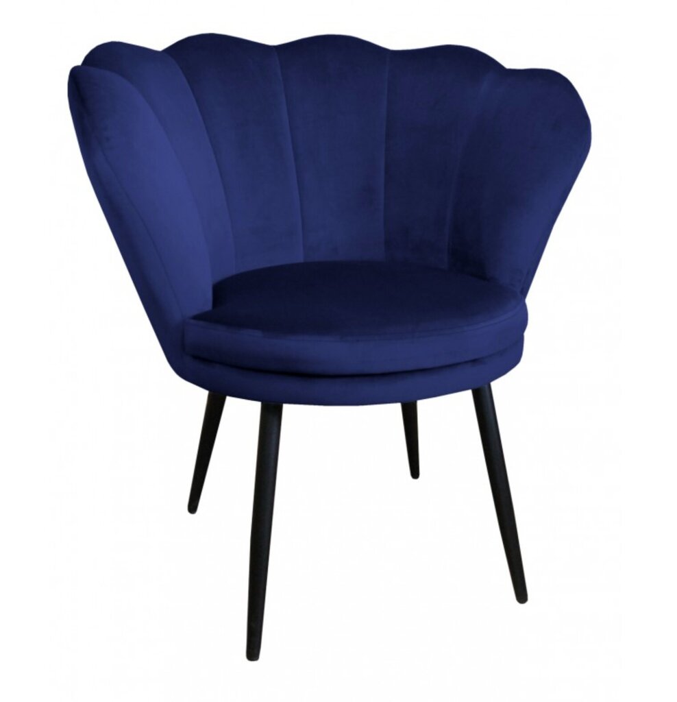 Svetainės fotelis Shell Decorates, mėlynas kaina ir informacija | Svetainės foteliai | pigu.lt