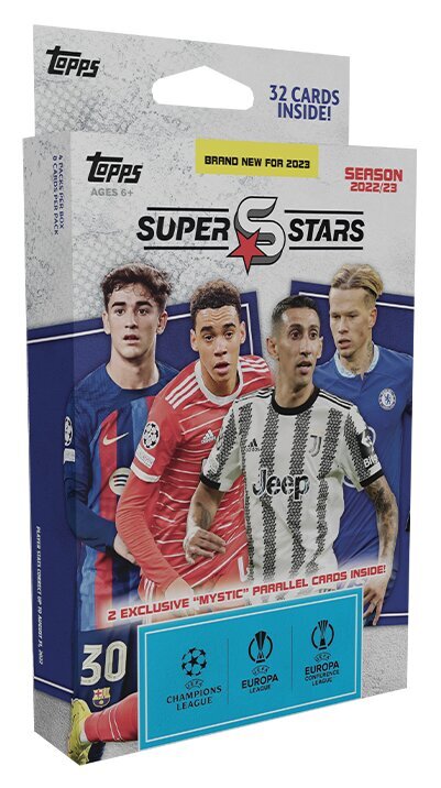 Futbolo kortelės Topps UEFA Superstars Season 2022/2023, 4 x 8 vnt. kaina ir informacija | Kolekcinės kortelės | pigu.lt