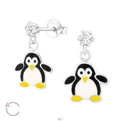 Серебряные серьги, Пингвин A4S32855 цена и информация | Аксессуары для детей | pigu.lt
