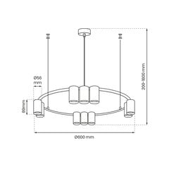 Подвесной светильник Milagro Genesis ML0374 цена и информация | Люстры | pigu.lt