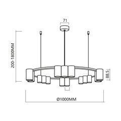 Подвесной светильник Milagro Genesis ML0377 цена и информация | Люстры | pigu.lt