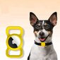 Silikoninis Airtag laikiklis GPS sekikliui, geltonas kaina ir informacija | Antkakliai, petnešos šunims | pigu.lt