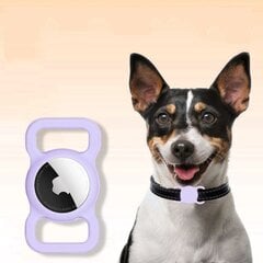 Силиконовый держатель "Airtag" для ошейника кошки или собаки (фиолетовый) цена и информация | Ошейники, подтяжки для собак | pigu.lt