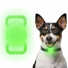 Силиконовый держатель "Airtag" для ошейника кошки или собаки (мятно-зеленый) цена и информация | Ошейники, подтяжки для собак | pigu.lt