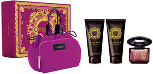 Kosmetikos rinkinys Versace Crystal Noir moterims: tualetinis vanduo EDT, 90 ml + kūno losjonas, 100 ml + dušo želė, 100 ml + kosmetinė цена и информация | Versace Духи, косметика | pigu.lt