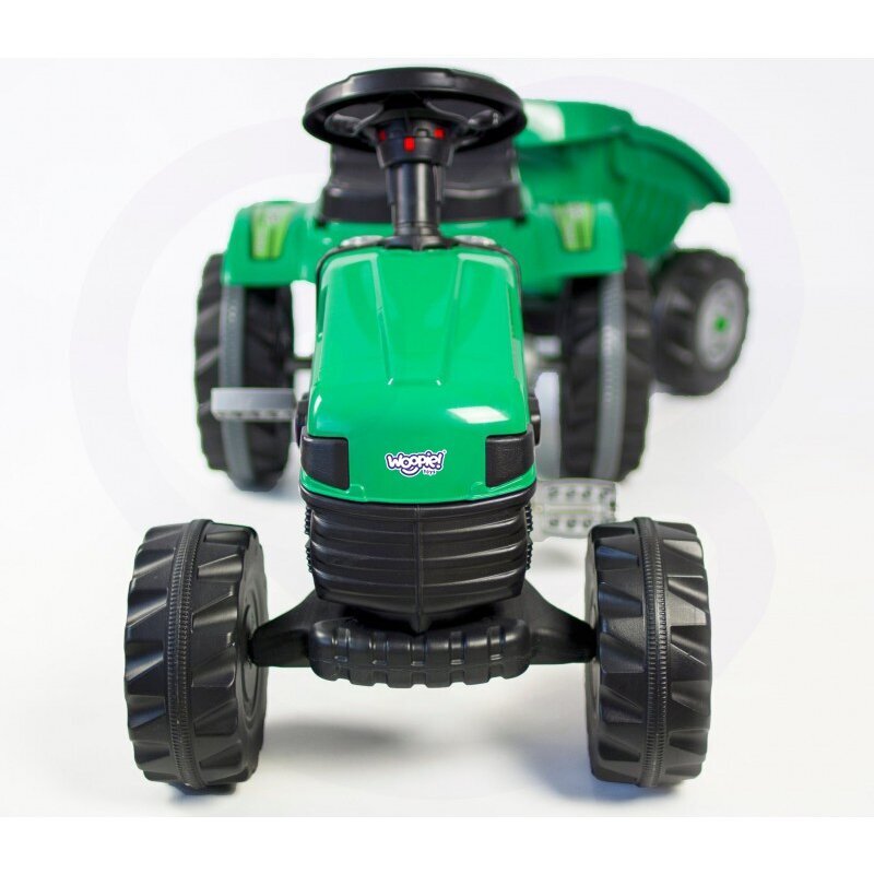Vaikiškas minamas traktorius su priekaba Farmer GoTrac, žalias kaina ir informacija | Žaislai berniukams | pigu.lt