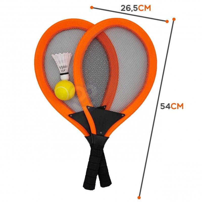 Teniso rakečių rinkinys su kamuoliukas Woopie, oranžinis kaina ir informacija | Lauko žaidimai | pigu.lt