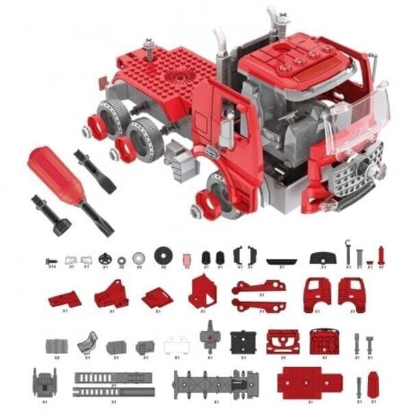 Konstruktorius - ugniagesių mašina su atsuktuvu MalPlay, 74 d. kaina ir informacija | Konstruktoriai ir kaladėlės | pigu.lt