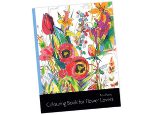 Spalvinimo knyga Colouring Book for Flower Lovers Anu Purre kaina ir informacija | Spalvinimo knygelės | pigu.lt