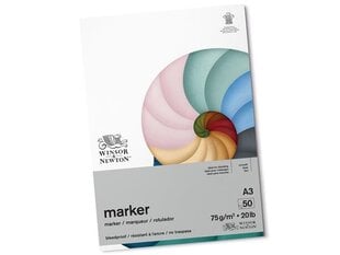 Piešimo bloknotas Winsor&Newton Marker, A3, 50 vnt. kaina ir informacija | Sąsiuviniai ir popieriaus prekės | pigu.lt