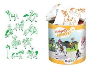 Antspaudų rinkinys Aladine Stampo Minos Horses, 10vnt. цена и информация | Принадлежности для рисования, лепки | pigu.lt