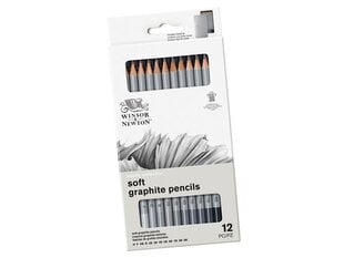 Grafitinis pieštukas W&N Studio, 12vnt, 8B-H kaina ir informacija | Piešimo, tapybos, lipdymo reikmenys | pigu.lt