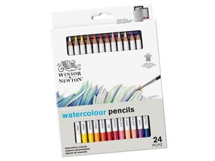 Akvareliniai pieštukai W&amp;N Studio 24 spalv. kaina ir informacija | Piešimo, tapybos, lipdymo reikmenys | pigu.lt