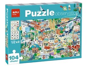 Dėlionė Miestas Apli Kids, 104d kaina ir informacija | Dėlionės (puzzle) | pigu.lt