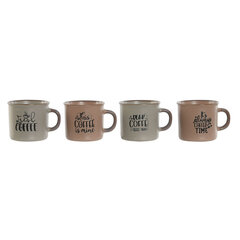 Набор из 4 кружек Mug DKD Home Decor Розовый Зеленый Темно-серый 300 мл цена и информация | Стаканы, фужеры, кувшины | pigu.lt