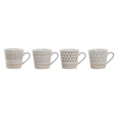 Набор из 4 кружек Mug DKD Home Decor Розовый Зеленый Темно-серый 300 мл цена и информация | Стаканы, фужеры, кувшины | pigu.lt