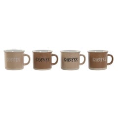 Набор из 4 кружек Mug DKD Home Decor Розовый Зеленый Темно-серый 300 мл цена и информация | Стаканы, фужеры, кувшины | pigu.lt