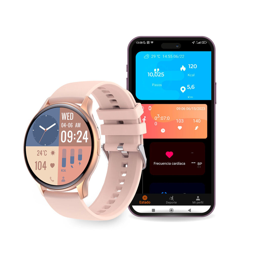 Ksix Core Pink kaina ir informacija | Išmanieji laikrodžiai (smartwatch) | pigu.lt