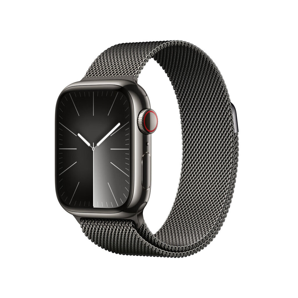 Apple Watch Series 9 41mm Graphite Stainless Steel/Graphite Milanese Loop kaina ir informacija | Išmanieji laikrodžiai (smartwatch) | pigu.lt