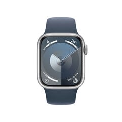 Apple Watch Series 9 41mm Silver Aluminum/Storm Blue Sport Band цена и информация | Смарт-часы (smartwatch) | pigu.lt