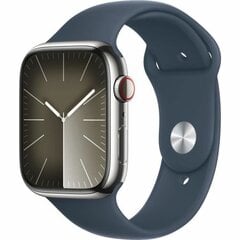 Apple Watch Series 9 45mm Silver Stainless Steel/Storm Blue Sport Band цена и информация | Смарт-часы (smartwatch) | pigu.lt
