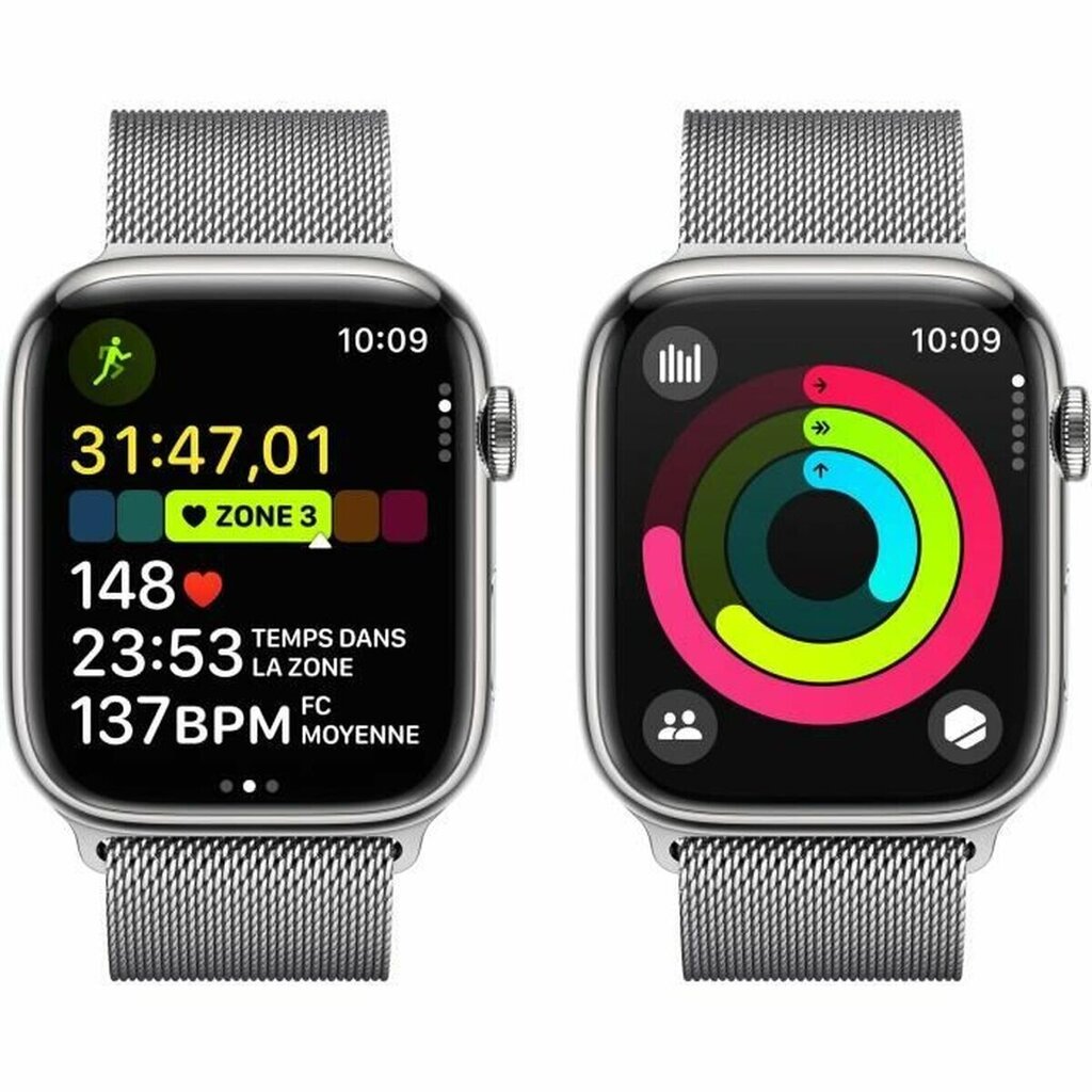 Apple Watch Series 9 45mm Silver Stainless Steel/Silver Milanese Loop kaina ir informacija | Išmanieji laikrodžiai (smartwatch) | pigu.lt
