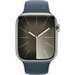 Apple Watch Series 9 45mm Silver Stainless Steel/Storm Blue Sport Band kaina ir informacija | Išmanieji laikrodžiai (smartwatch) | pigu.lt