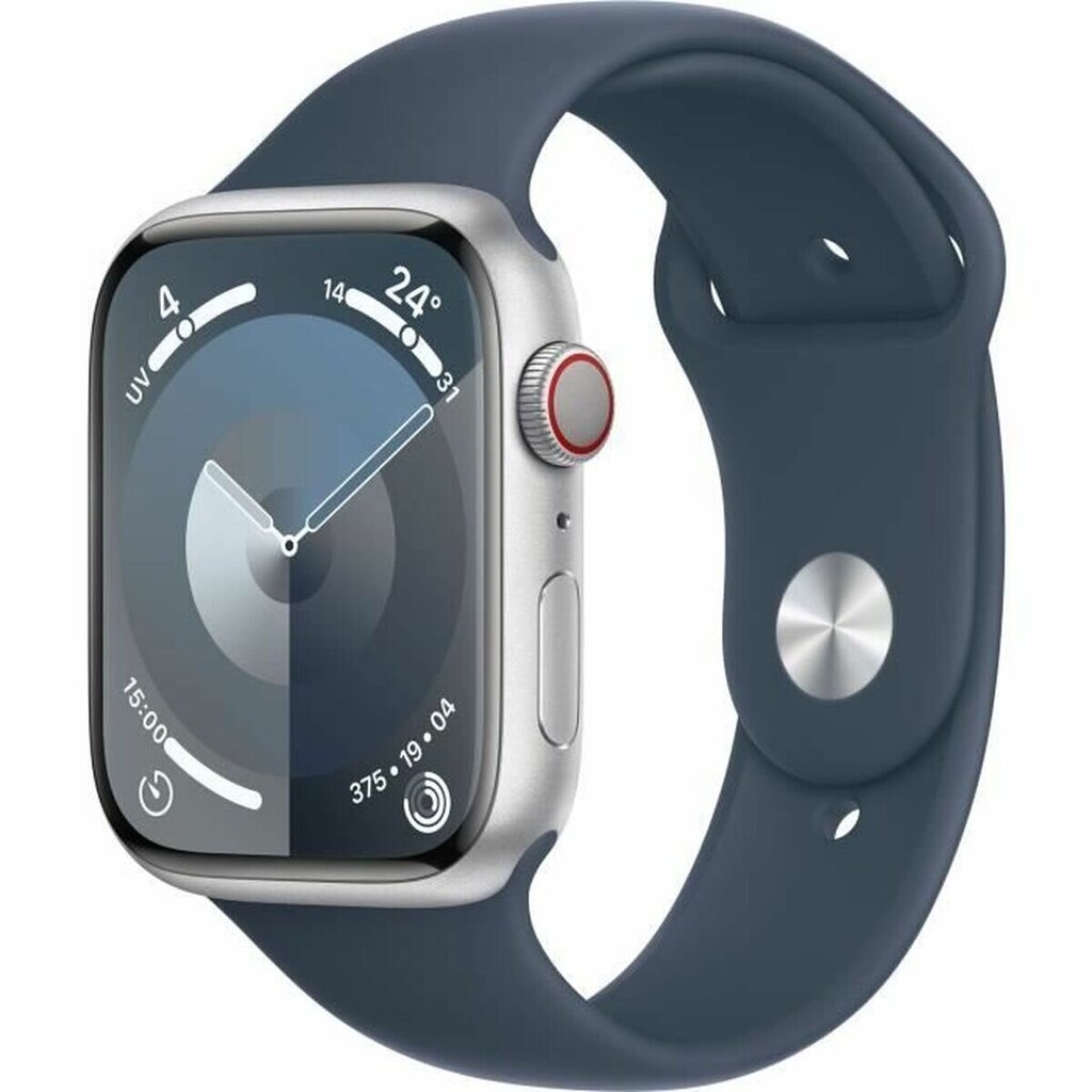 Apple Watch Series 9 45mm Silver Aluminum/Storm Blue Sport Band цена и информация | Išmanieji laikrodžiai (smartwatch) | pigu.lt
