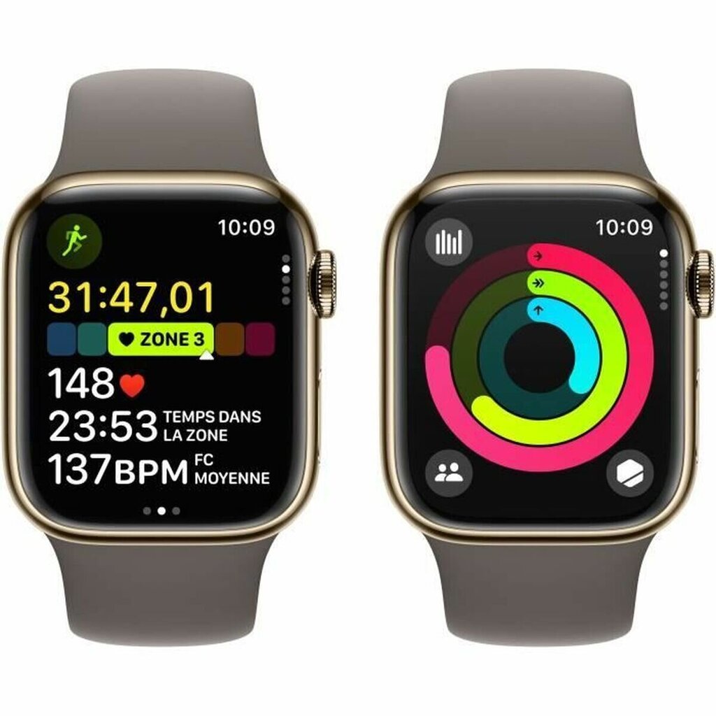 Apple Watch Series 9 41mm Gold Stainless Steel/Clay Sport Band kaina ir informacija | Išmanieji laikrodžiai (smartwatch) | pigu.lt