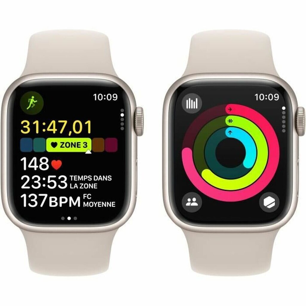 Apple Watch Series 9 41mm Starlight Aluminum/Starlight Sport Band kaina ir informacija | Išmanieji laikrodžiai (smartwatch) | pigu.lt