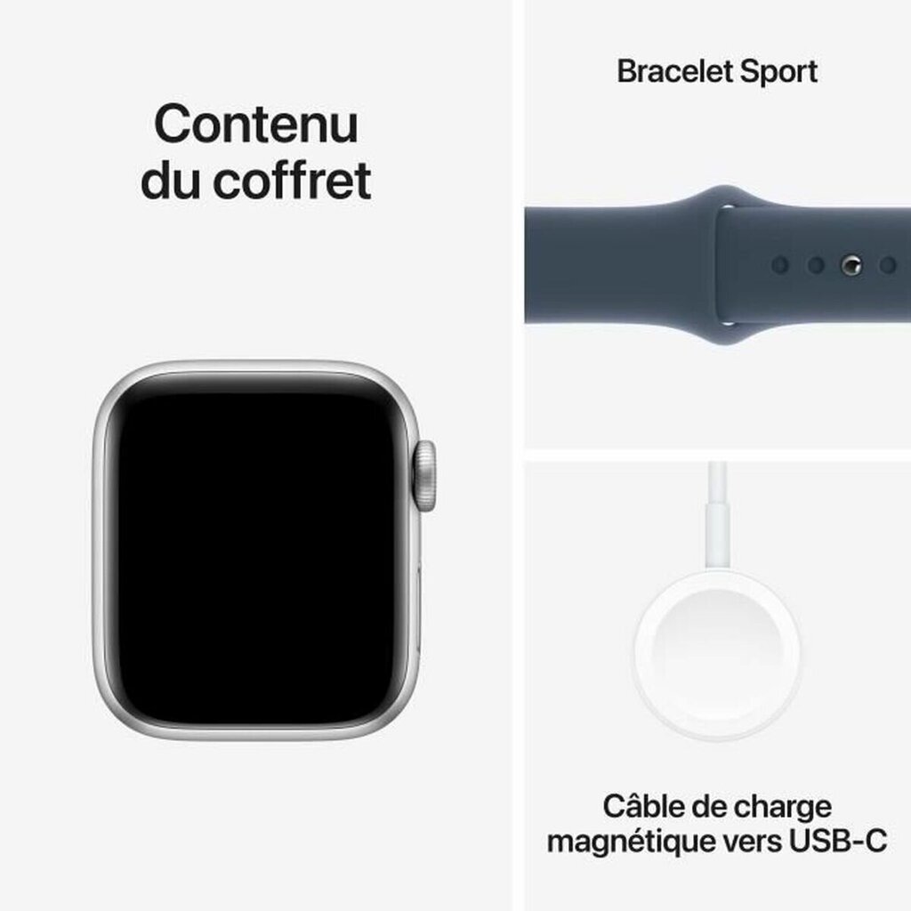 Apple Watch SE 40mm Sport Band Silver/Storm Blue kaina ir informacija | Išmanieji laikrodžiai (smartwatch) | pigu.lt