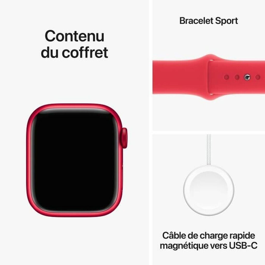 Apple Watch Series 9 41mm Red Aluminum/Red Sport Band цена и информация | Išmanieji laikrodžiai (smartwatch) | pigu.lt