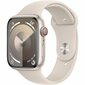 Apple Watch Series 9 45mm Starlight Aluminum/Starlight Sport Band цена и информация | Išmanieji laikrodžiai (smartwatch) | pigu.lt