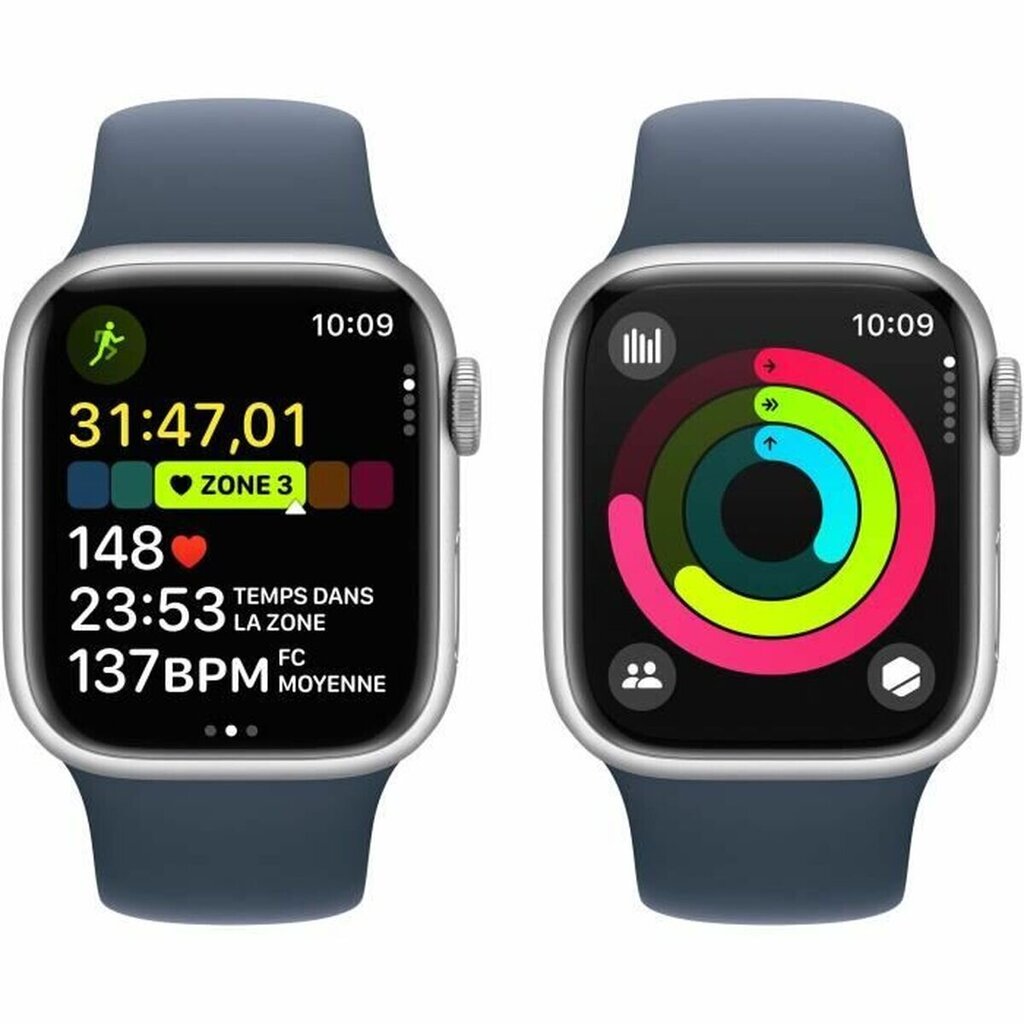 Apple Watch Series 9 41mm Silver Aluminum/Storm Blue Sport Band kaina ir informacija | Išmanieji laikrodžiai (smartwatch) | pigu.lt